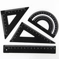 thumbnail image 1 of 4Pcs Metal Geometry Set,Metal Protractor Triangular Square Set Math Drafting Rulers Kit Architect Triangular Scale Math Ruler Geometric Protractor Measuring Tool for Students Engineers, 1 of 6