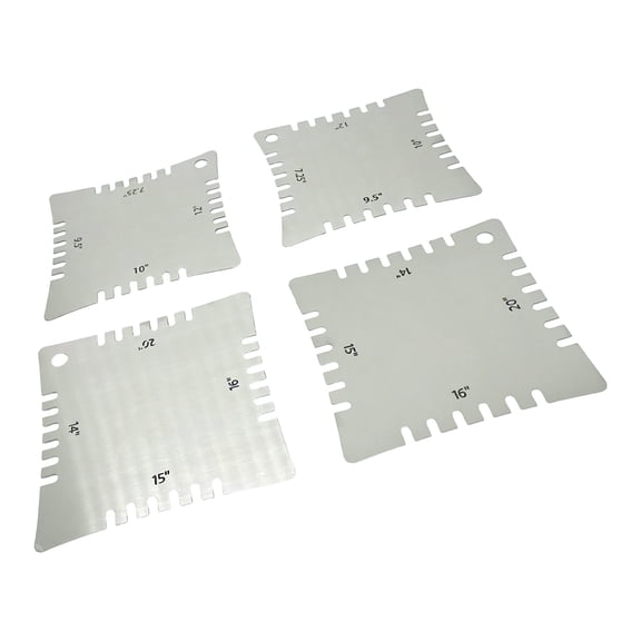 4Pcs Metal Guitar Notched Gauge Guitar Neck Fretboard Ruler Setup Tool for Fretboard Measuring Easy to Use