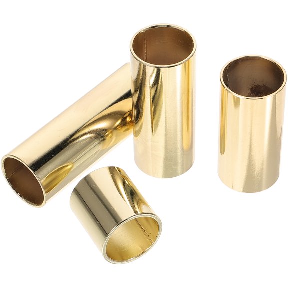4Pcs Metal Guitar Slide Sticks for Guitar Accessories Lightweight and Portable Plated Gold