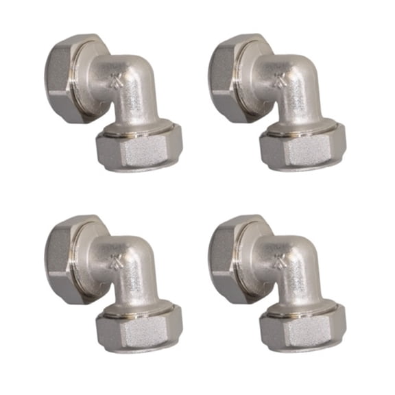 4Pcs Metal Pipe Fitting Adapter 3/4inch Compression Air Line Tube Elbow