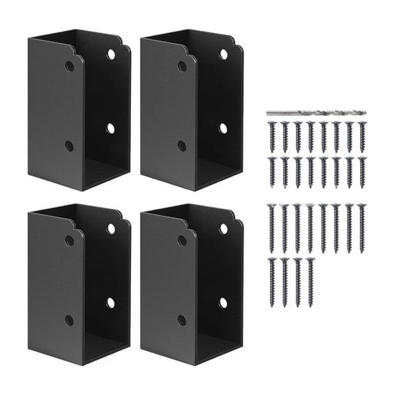 4Pcs Metal Railing Brackets Replacement Deck Railing Bracket Connector Outdoor Railings Hardware Enduring
