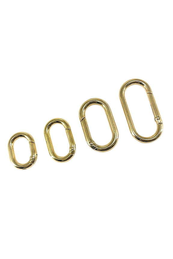 4Pcs Metal Spring O Rings Clip Oval Snap Clip Key Rings for Handbag Purse Strap Extender Crafts Key Hook Keychain Buckle
