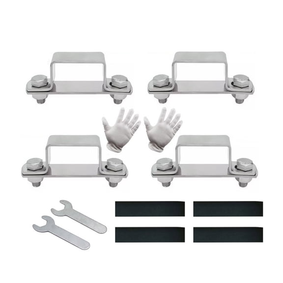 4Pcs Metal Steels pipe Clamp Replacement Right Angles Bracket Secure Pipe Fixing Bracket for Square Tubes Enduring
