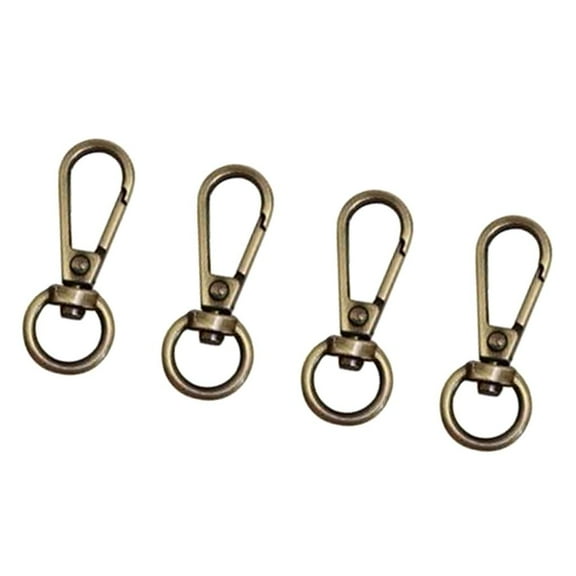 4Pcs Metal Swivel Hooks Clips Hardware Spring Buckles for Bird Feeders, Bronze
