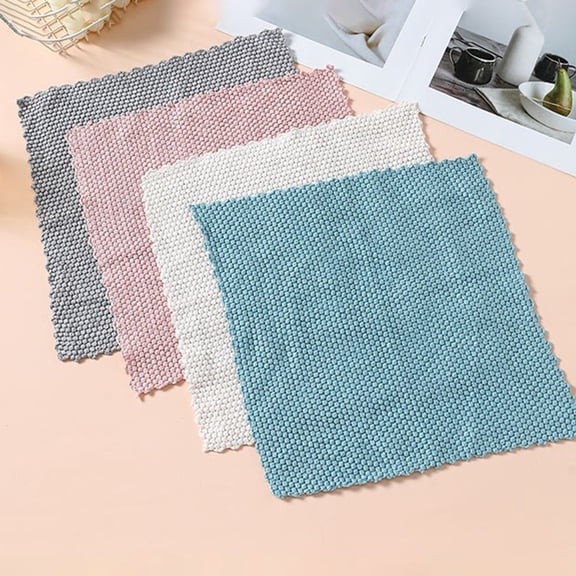 4Pcs Microfiber Cleaning Cloth Set Ultra Absorbent Kitchen Dish Towels Reusable Cleaning Wipes Streak Free Drying Cloths Multi Purpose Household Cleaning Cloth For Kitchen Bathroom