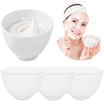 thumbnail image 1 of 4Pcs Microwavable Face Mask Bowl,Soft Silicone Mud Bowl,White Skincare Mixing Bowl,DIY Cosmetic Beauty Tools,Household Prep Measuring Bowl,for Girls Women Spa Salon, 1 of 6