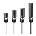 thumbnail image 1 of 4Pcs Milling Cutter 1/4inch Handle Milling Cutter Copy Trimming Cutter Shank Top Bearing Flush Trim Pattern Accessories, 1 of 8