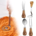 thumbnail image 1 of 4Pcs Mini Avocado Potato Masher, Stainless Steel Cheese Tool Set with Wood Non Slip Handle, Bean Vegetables Food Mashers Kitchen Mashing Utensil, 1 of 9