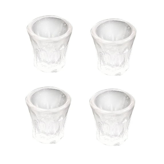 4Pcs Mini Barrel Shaped Shot Glasses, Creative Design for Liquor Liqueur Bar Kitchen Decoration