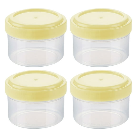 4Pcs Mini Bento Seasoning Boxes, Mini Food Containers with Lids, Sauce Squeeze Bottles Set, Small Transparent Bottle , Condiment Pots Portable for Outdoor BBQ, Kitchen