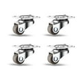 thumbnail image 1 of 4Pcs Mini Caster 0.5 Inch Low Profile Rubber Tiny Swivel Casters, For Small Appliances, Furniture, Toy Cart Storage Boxes ,Reliable, 1 of 5