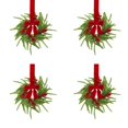 thumbnail image 1 of 4Pcs Mini Christmas Wreaths,Artificial Christmas Cabinet Kitchen Wreaths,Farmhouse Winter Wreath for Front Door, Window, Mantel, Fireplace Indoor Home Xmas Decor, 1 of 7