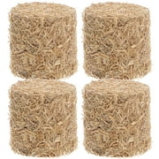 4Pcs Mini Faux Hay Bales for Fall Decorations