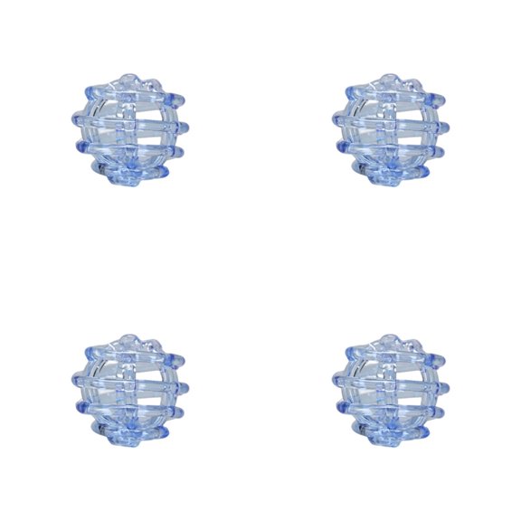 4Pcs Mini Glass Flower Frog for Vases, Hand Blown Irregular Twisted Floral Stems Holder, Modern Table Centerpiece Arrangement Tool for Home Office and Wedding Decor 2.4x2 Inch Blue