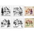thumbnail image 1 of 4Pcs Mini Mountain Forest Background Clear Stamps Tree Forest Background Clear Stamps Mountain Roads Clear Stamps for DIY Scrapbooking Photo Album Decorative Cards Making 2.2x2.2inch for DIY, 1 of 8