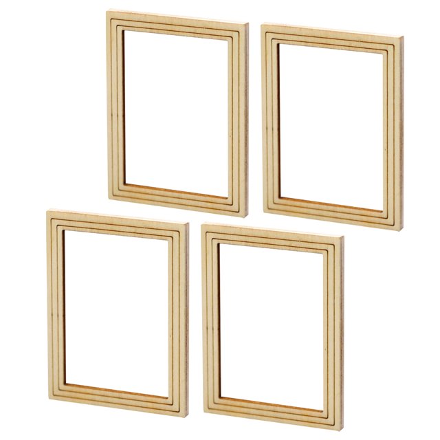 4Pcs Mini Photo Frame Crafts Simulation Picture Frame Mini House