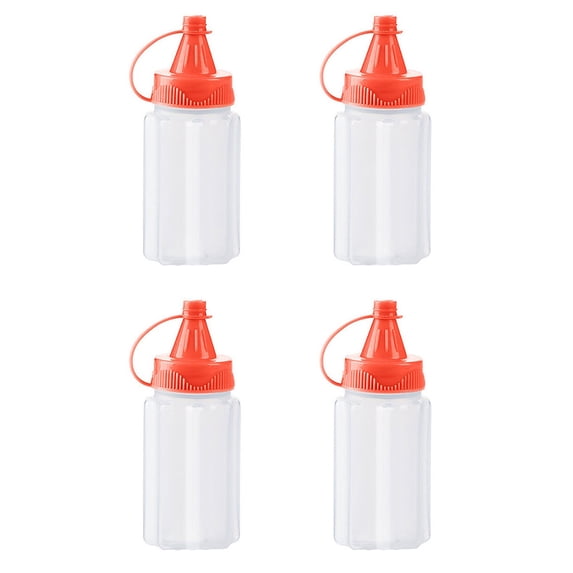 4Pcs Mini Seasoning Bottle Transparent Leakproof for Kitchen Picnic Use