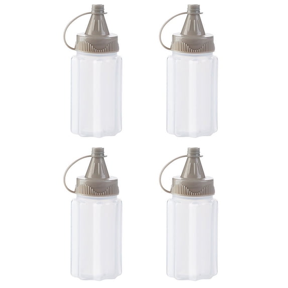 4Pcs Mini Seasoning Bottle Transparent Leakproof for Kitchen Picnic Use