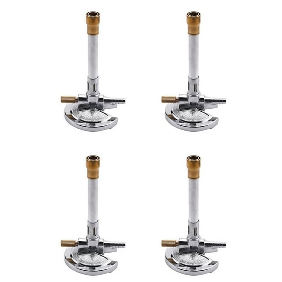 4Pcs Mini Single Tube Bunsen Burner Gas Light for Liquid Propane Lab Heating Equipment