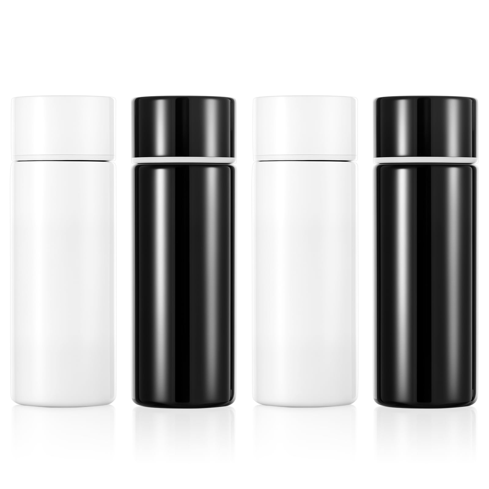 4Pcs Mini Stainless Steel Water Bottle 120ml Insulated Water Bottle Leakproof Travel Mug Portable Small Flask for Home School Office Camping