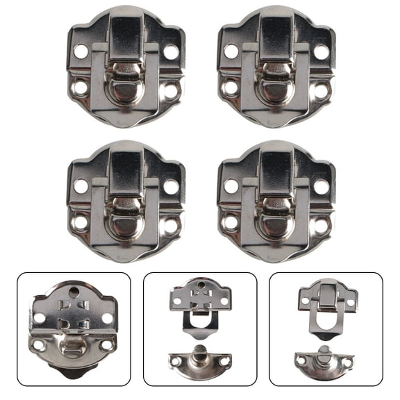 4Pcs Mini Suitcase Box Mailbox Chest Trunk Toggle Catch Lock Latch Clasp Hasps