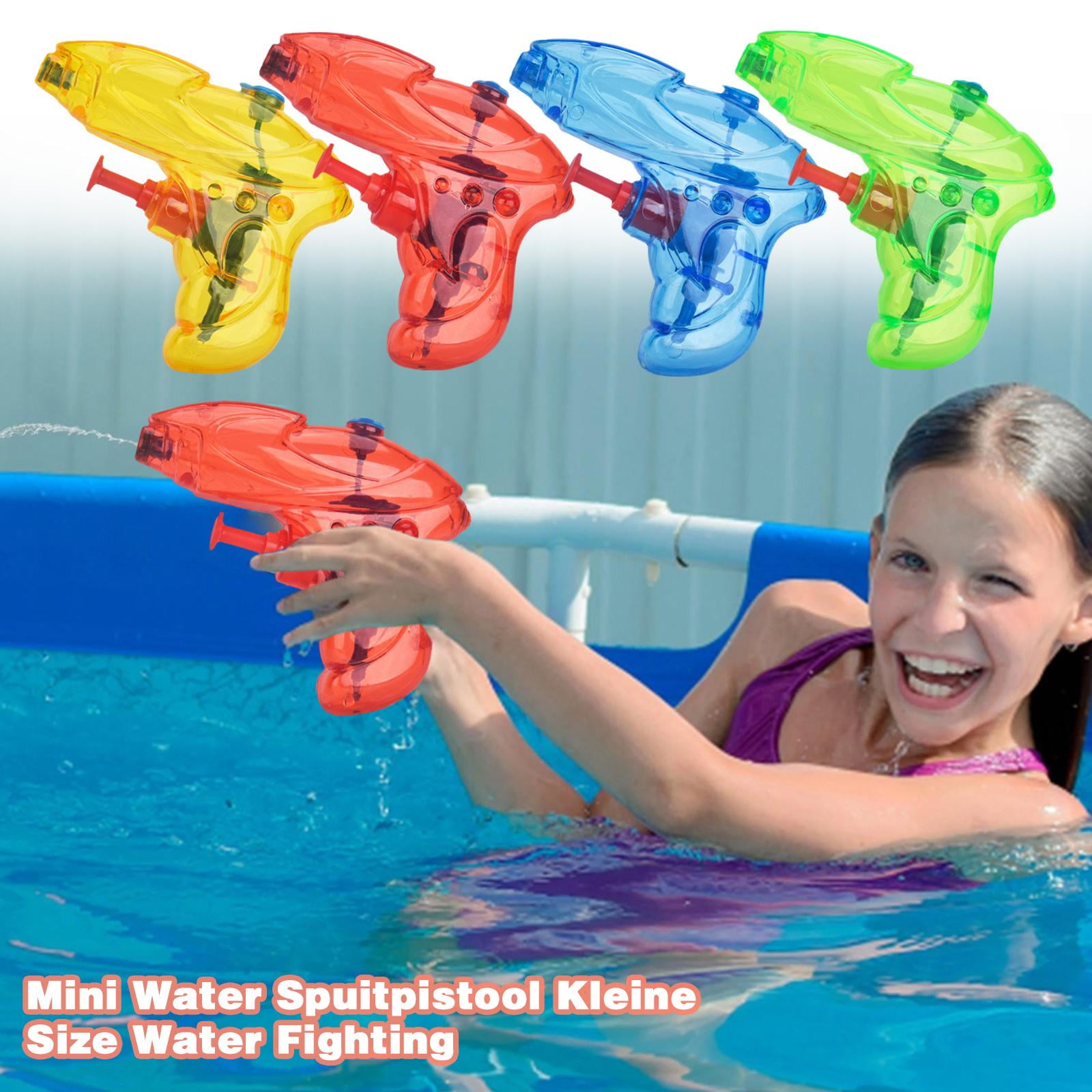 4Pcs Mini Water Gun For Kids Squirt Toy Outdoor Beach Swimming Pool Game Party