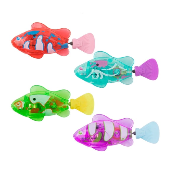 4Pcs Motion Activated Swimming Fish Toy Interaction Life Like Fish Safe For Pet