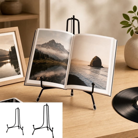 4Pcs Multi-Functional Display Stand, Universal Shelf for Painting Board, Photo, Tablet, Porcelain Plate and Photo Frame, Stable Base for Artwork and Craft Display