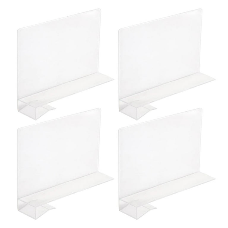 1/4PCS Acrylic Shelf Dividers Shelf Divider for Closets Plastic Shelves  Divider