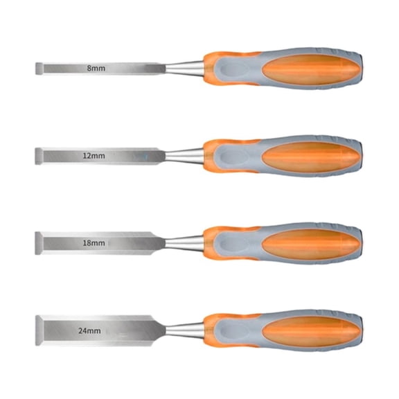 4Pcs Multifunctional Woodworking Carving Gouge Set High Hardness Carving Cutter Flat Gouge Multiple for Professional