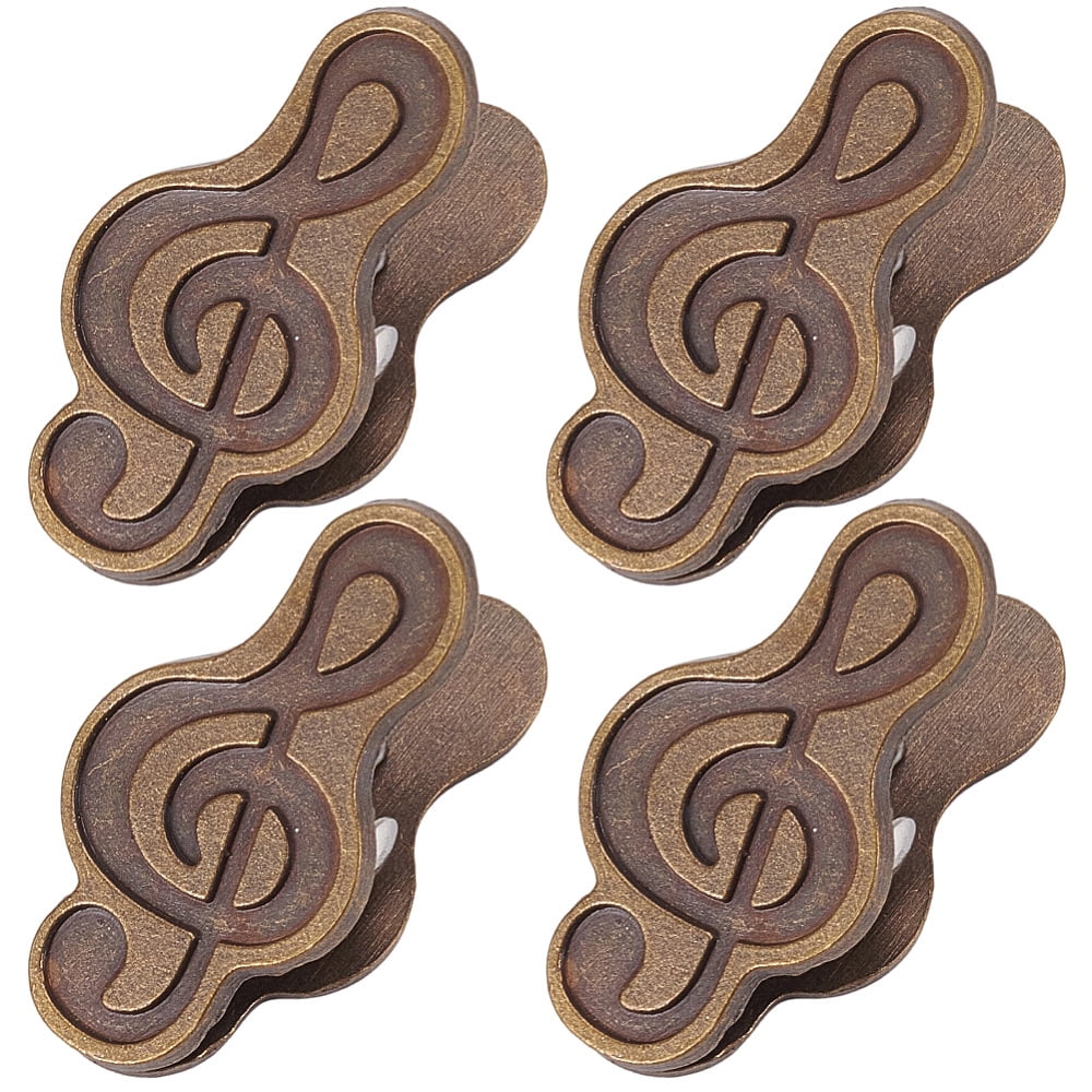 4Pcs Music Note Book Clip Mini Vintage Bronze Metal Notebook Paper Page ...