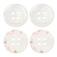 thumbnail image 1 of 4Pcs Natural Shell Buttons,15mm 4 Holes Pearl Button,Shiny White, 1 of 6