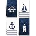 thumbnail image 1 of 4Pcs Nautical Kitchen Towel Navy Blue Waffle Dish Towels 18 x 26 Inch Summer Ocean Hand Drying Tea Towel for Cooking Baking Cleaning, 1 of 6