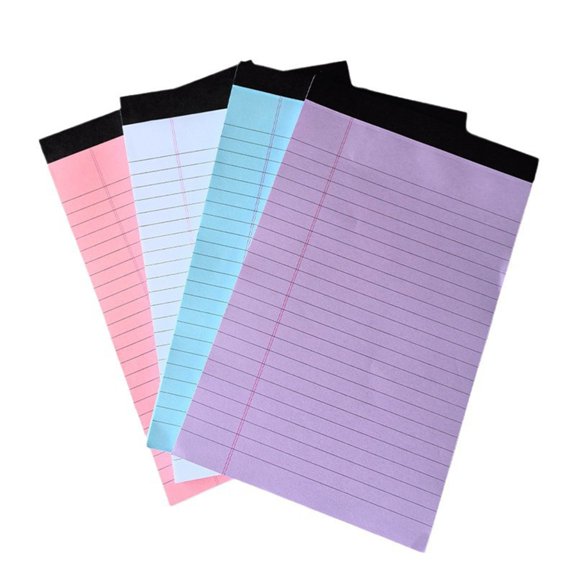 4Pcs Tearable Notepads for Noting, 50 Sheet Double Sided Lined Writing Pad
