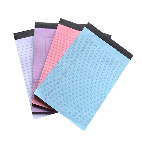 4Pcs Notepads 50 Sheet Double Sided Lined Writing Pad for Noting, Task, Mind Map, Note, Memos, Schedules