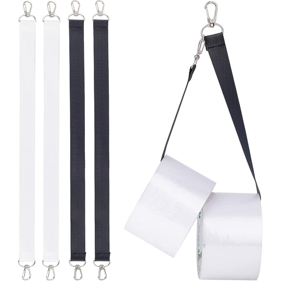 4Pcs Nylon Backpack Straps with Iron Regulator for Bag Straps Replacement Accessories Mixed Color 47x2x0.05cm 2pcs/colors for Craft Accessories