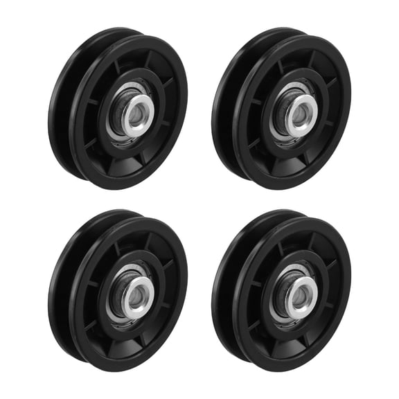4Pcs Nylon Bearing Pulley Wheel Round Fitness Pulley Wheel Bearing Replacement Gym Equipment Part 60/70/88/90/95mm Size Optional