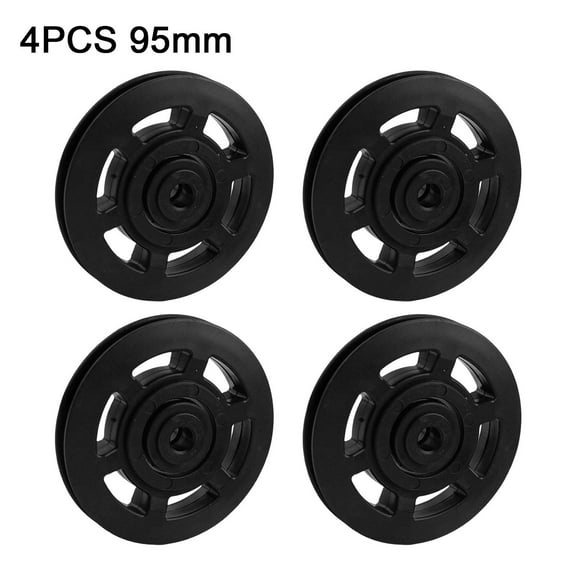 4Pcs Nylon Bearing Pulley Wheel Round Fitness Pulley Wheel Bearing Replacement Gym Equipment Part 60/70/88/90/95mm Size Optional