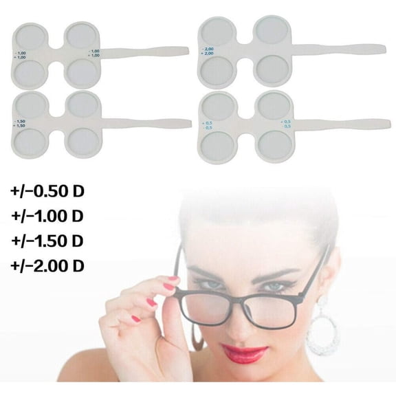 4Pcs Optical pers Optometry Plastic Trial Lens Set for Lens Confirmation Test 0.50D to 2.00D 21mm (US STOCK)