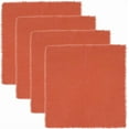 thumbnail image 1 of 4Pcs Orange Cotton Napkin Rustic Cloth Napkins Bulk 16.54" x 16.54" Boho Washable Spring Table Handmade Decorative Linen Dinner Napkin with Fringe for Easter Wedding Thanksgiving Party colorful, 1 of 9