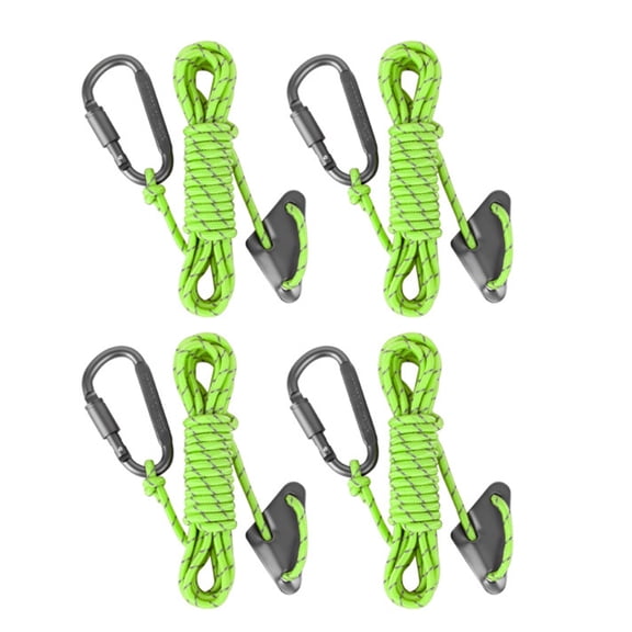 4Pcs Outdoor Tent Guide Rope Reflective Tent Guy Rope Camping Guylines Ropes for Climbing, Hiking, Backpacking
