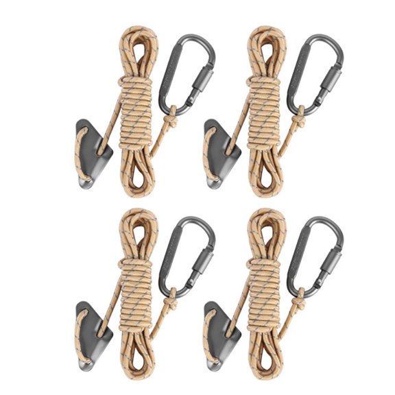 4Pcs Outdoor Tent Guide Rope Reflective Tent Guy Rope Camping Guylines Ropes for Climbing, Hiking, Backpacking