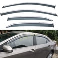 thumbnail image 1 of 4Pcs Outside Mount Tape On/Clip On Type Smoke Tinted Sun/Rain Guard Vent Window Visors With Chrome Trim Compatible With 14-18 Corolla All Models Fits select: 2014-2019 TOYOTA COROLLA, 1 of 6