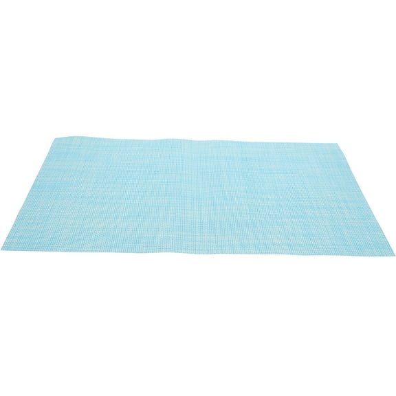 4Pcs Oval Placemats Sky Blue PVC Heat Resistant Non Slip Table Protector For Home Users
