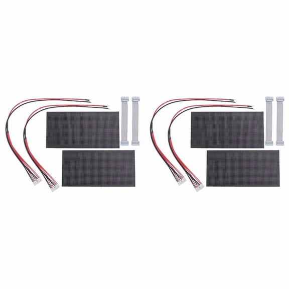 4Pcs P4 LED Screen Panel Module 256x128mm 64x32 Pixels 1/16 Scan Indoor SMD RGB Full Color P4 LED Display Panel Module