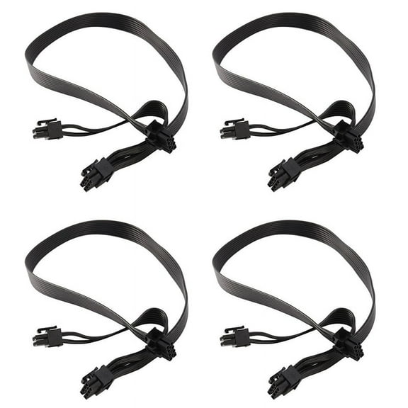 4Pcs PCI Express 8Pin to Dual 6+2Pin Power Supply Cable PCIe 8 Pin 1 to 2 Spliter Cable for RM//-M Series