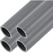 4Pcs PVC Rigid Round Pipes 13.8 Inch Black Hollow Round Tubes 0.8 Inch OD 0.6 Inch ID Plastic Rigid Pipes Round Rigid Tubing for DIY Water Pipe Cable Sleeve Home Plumbing