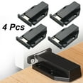 4Pcs/Pack Door Push To Open Touch Black Catch Heavy