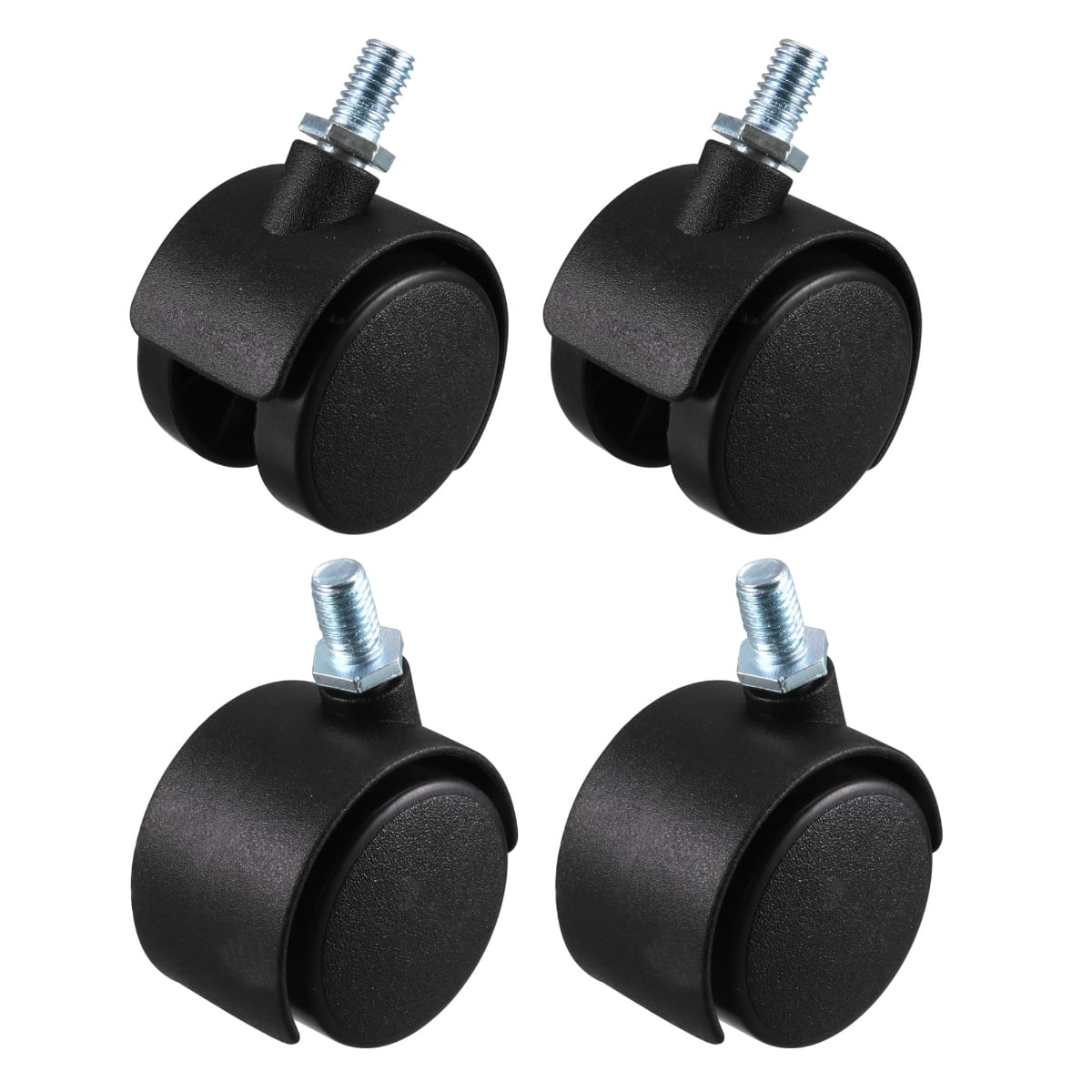 4Pcs Pack of Furniture Plastic Swivel Casters, Universal Standard Size ...