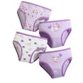 thumbnail image 1 of 4Pcs/Pack Little Girls Underwear Briefs Panty Cartoon Pattern Soft Breathable Elastic Cotton Girls Briefs, 1 of 4